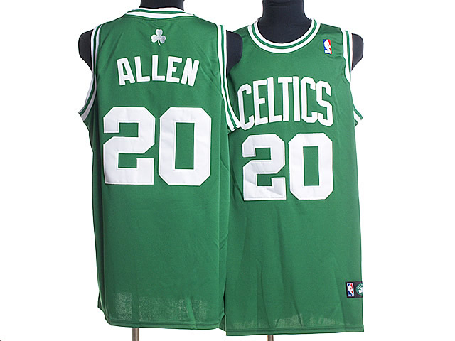NBA Boston Celtics 20 Ray Allen Authentic Road Green Jersey